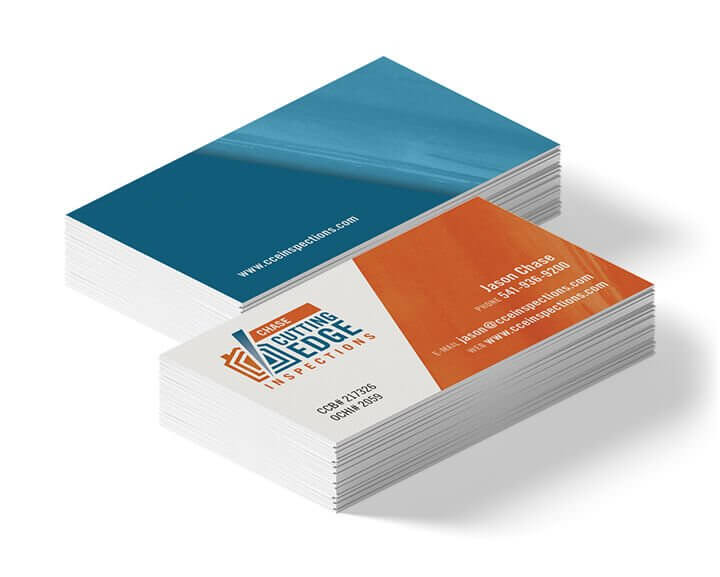 Business Card Design In House Graphics Salem Oregon - Chase Cutting Edge Inspections